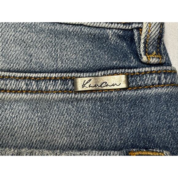 NWT KanCan Women's Light Wash Distressed Tapered Leg Blue Jeans - Size 1 (24x28) - Picture 7 of 10